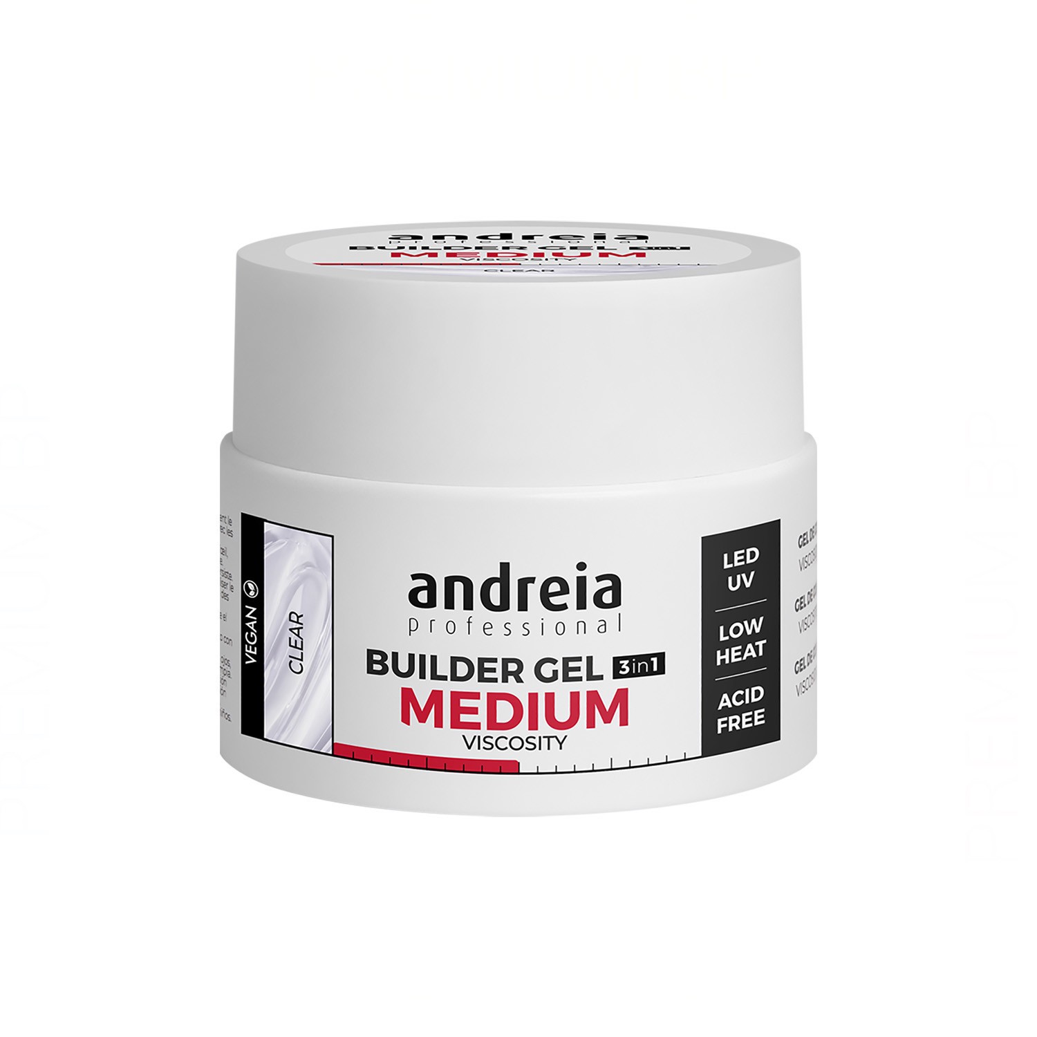 Andreia Professional Builder Gel Medium Viscosity Clear 44 g